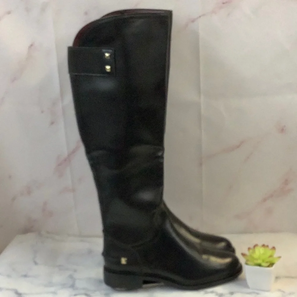 NWT Franco Sarto Henrietta Black Riding Boots Size 5